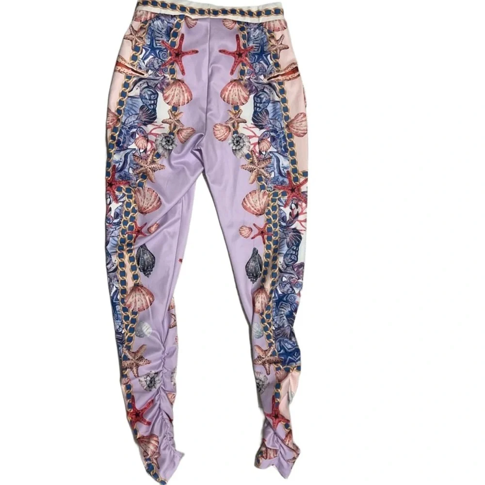 High rise maxi leggings with a gorgeous summer look size S but lots of stretch